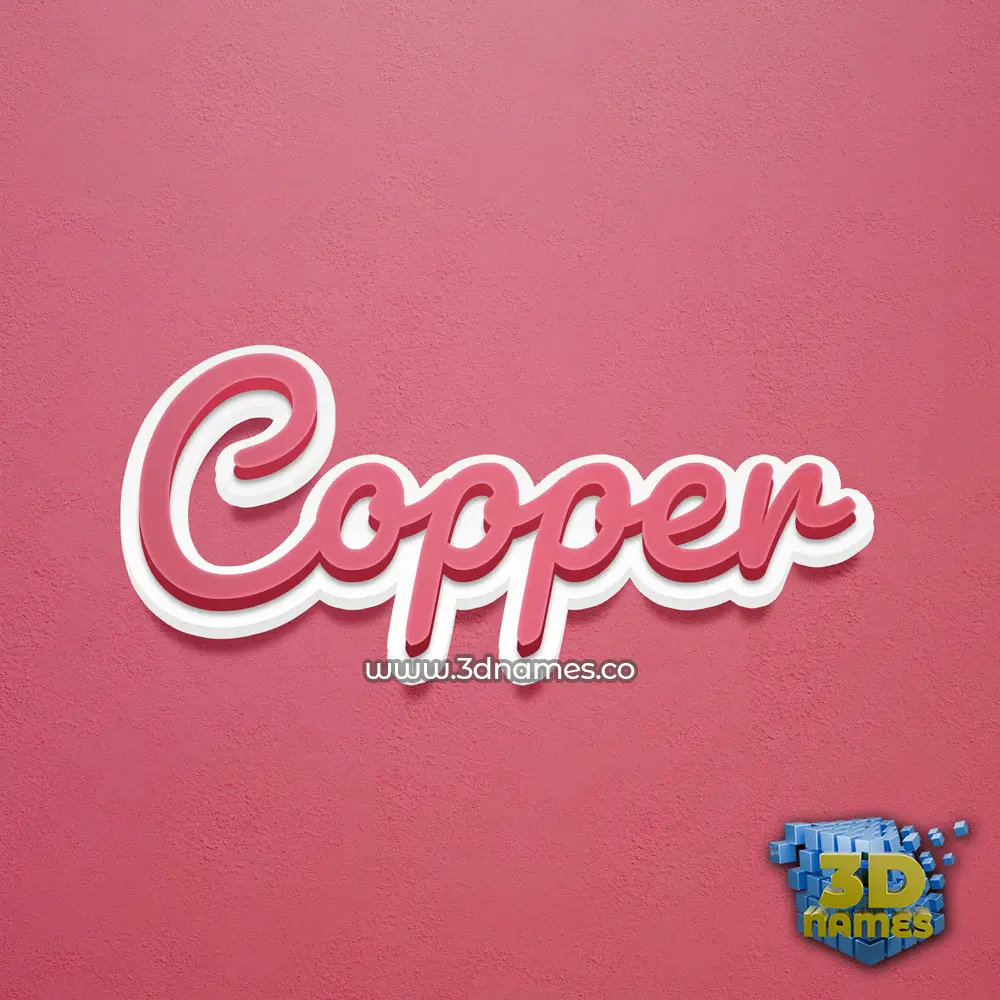 copper in Red Scribble style - 3D name wallpaper copper in Red Scribble style - 3D name wallpaper