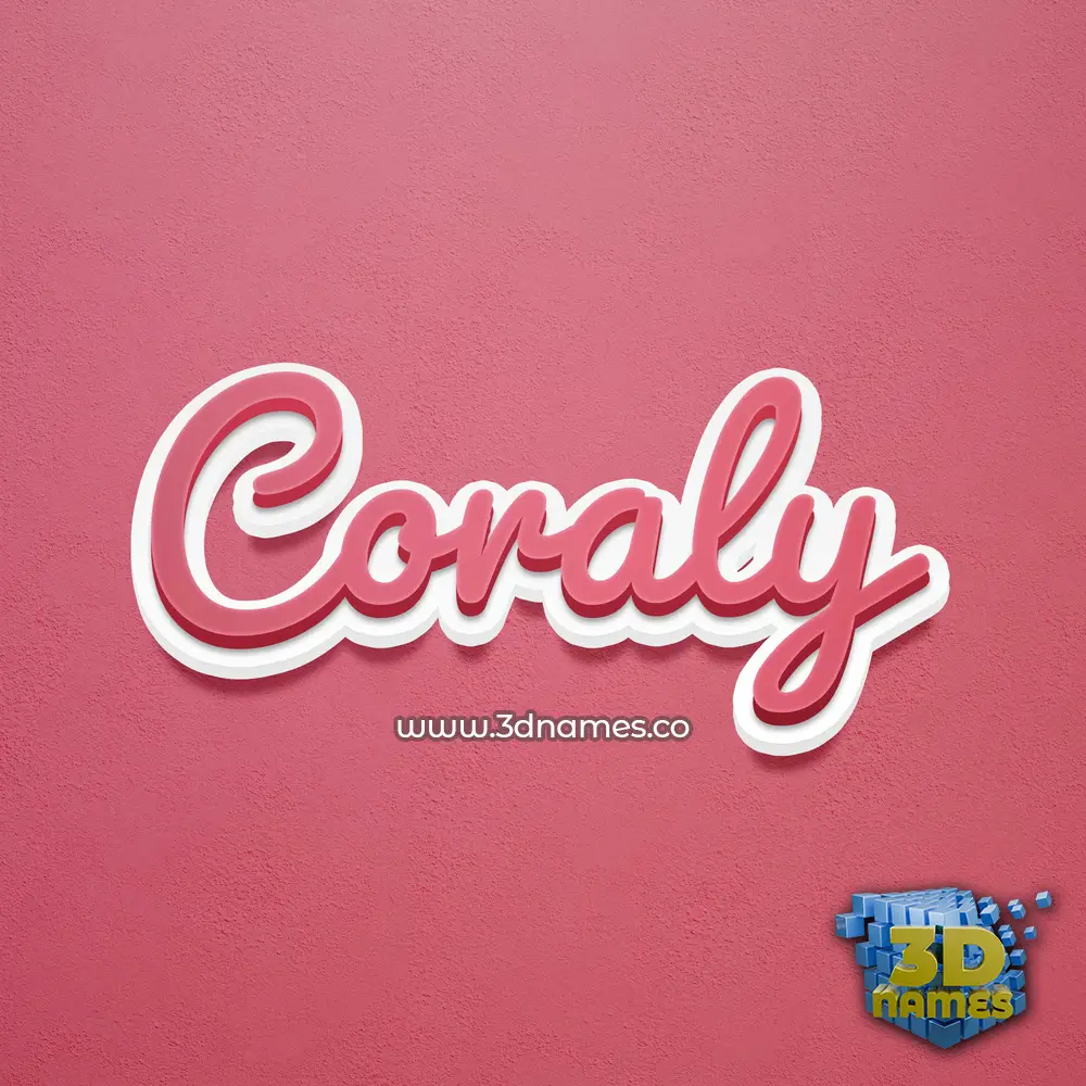 coraly in Red Scribble style - 3D name wallpaper coraly in Red Scribble style - 3D name wallpaper