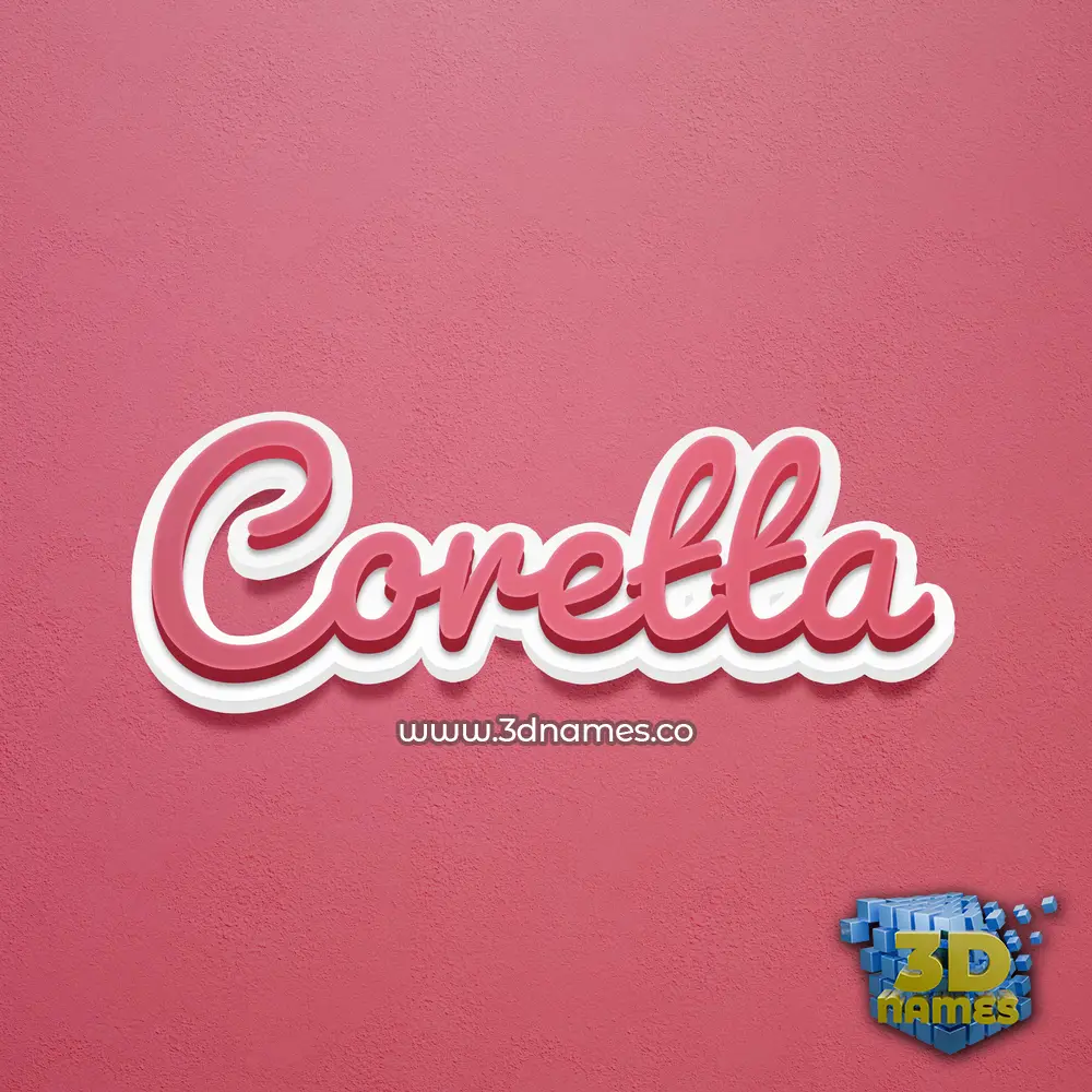 coretta in Red Scribble style - 3D name wallpaper coretta in Red Scribble style - 3D name wallpaper