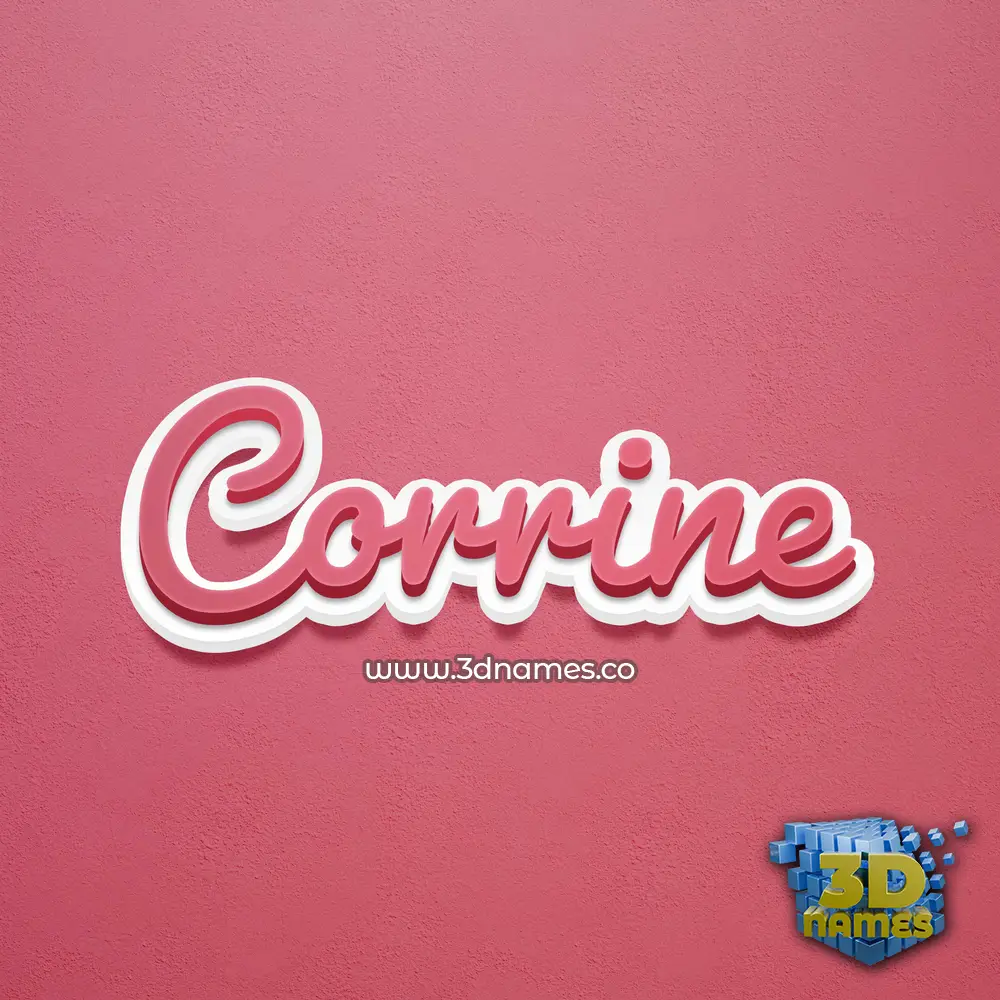 corrine in Red Scribble style - 3D name wallpaper