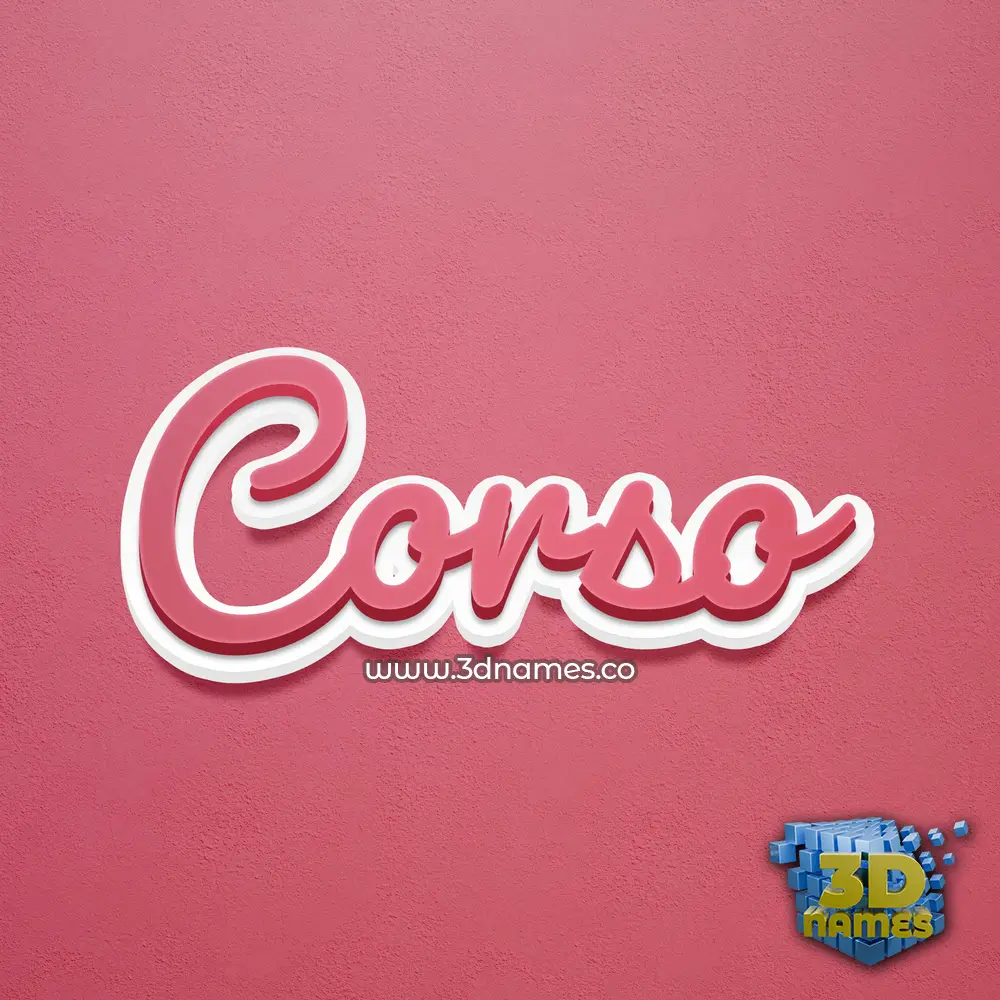 corso in Red Scribble style - 3D name wallpaper corso in Red Scribble style - 3D name wallpaper