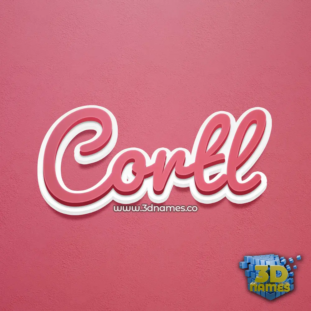 cortl in Red Scribble style - 3D name wallpaper cortl in Red Scribble style - 3D name wallpaper