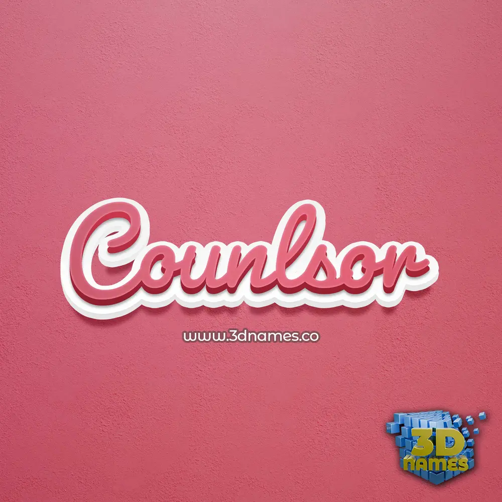 counlsor in Red Scribble style - 3D name wallpaper counlsor in Red Scribble style - 3D name wallpaper