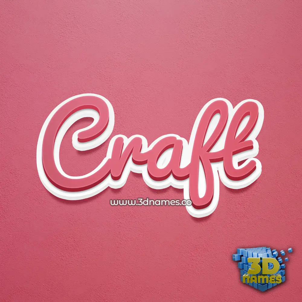 craft in Red Scribble style - 3D name wallpaper craft in Red Scribble style - 3D name wallpaper