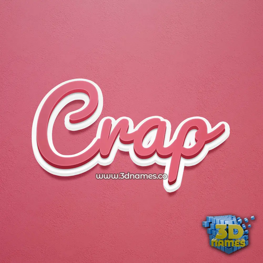 crap in Red Scribble style - 3D name wallpaper