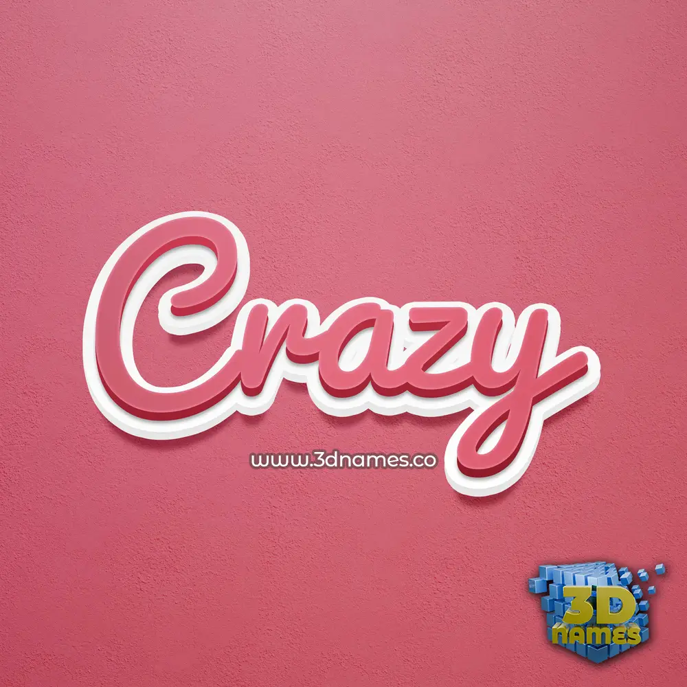 crazy in Red Scribble style - 3D name wallpaper crazy in Red Scribble style - 3D name wallpaper