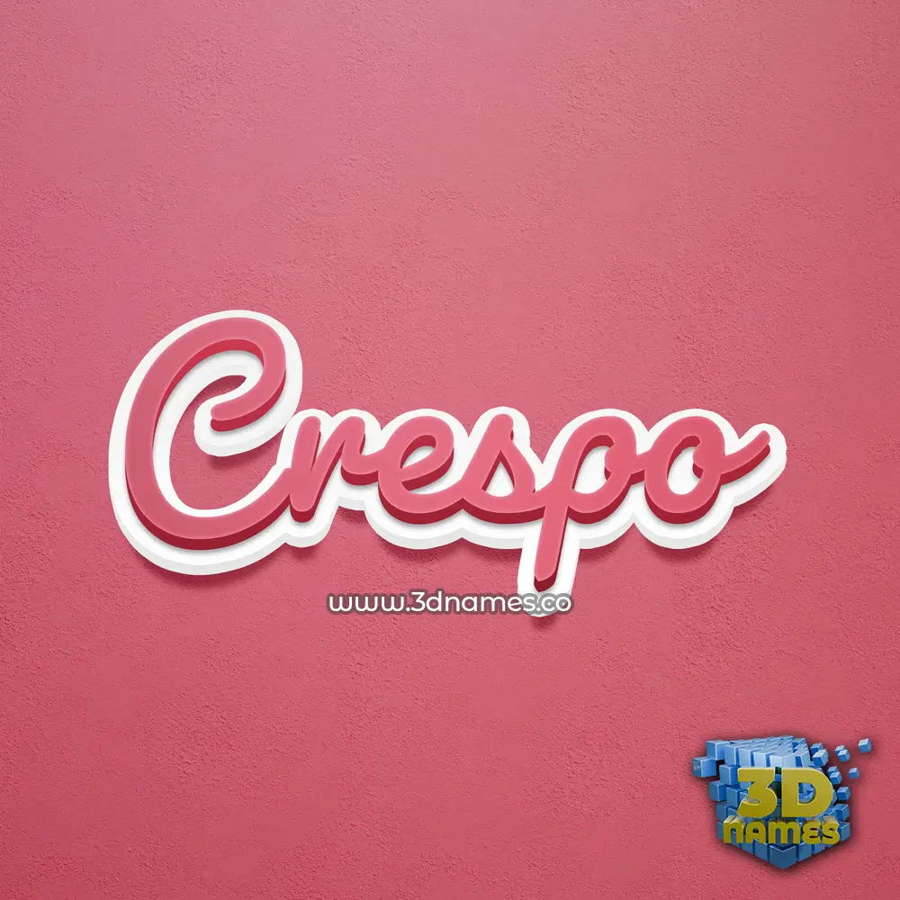crespo in Red Scribble style - 3D name wallpaper