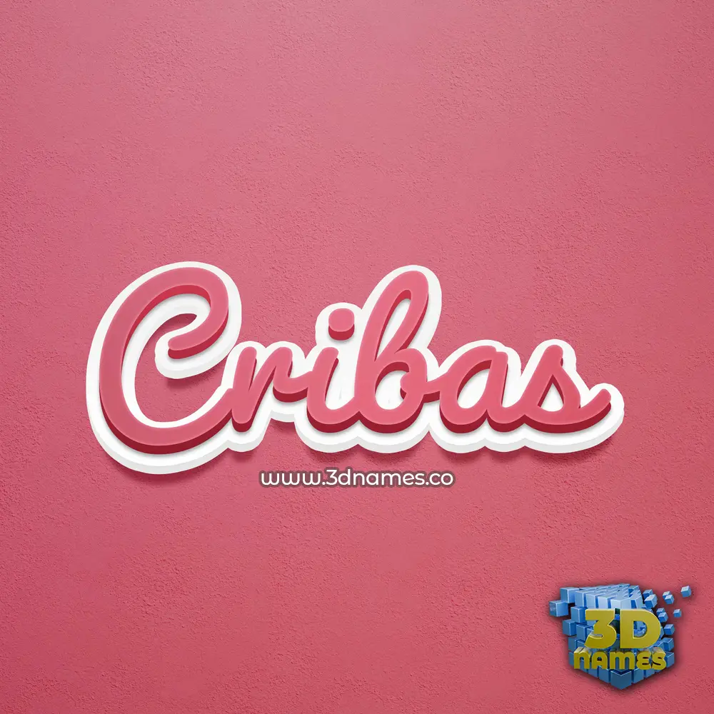 cribas in Red Scribble style - 3D name wallpaper cribas in Red Scribble style - 3D name wallpaper