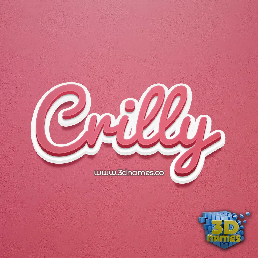 crilly in Red Scribble style - 3D name wallpaper
