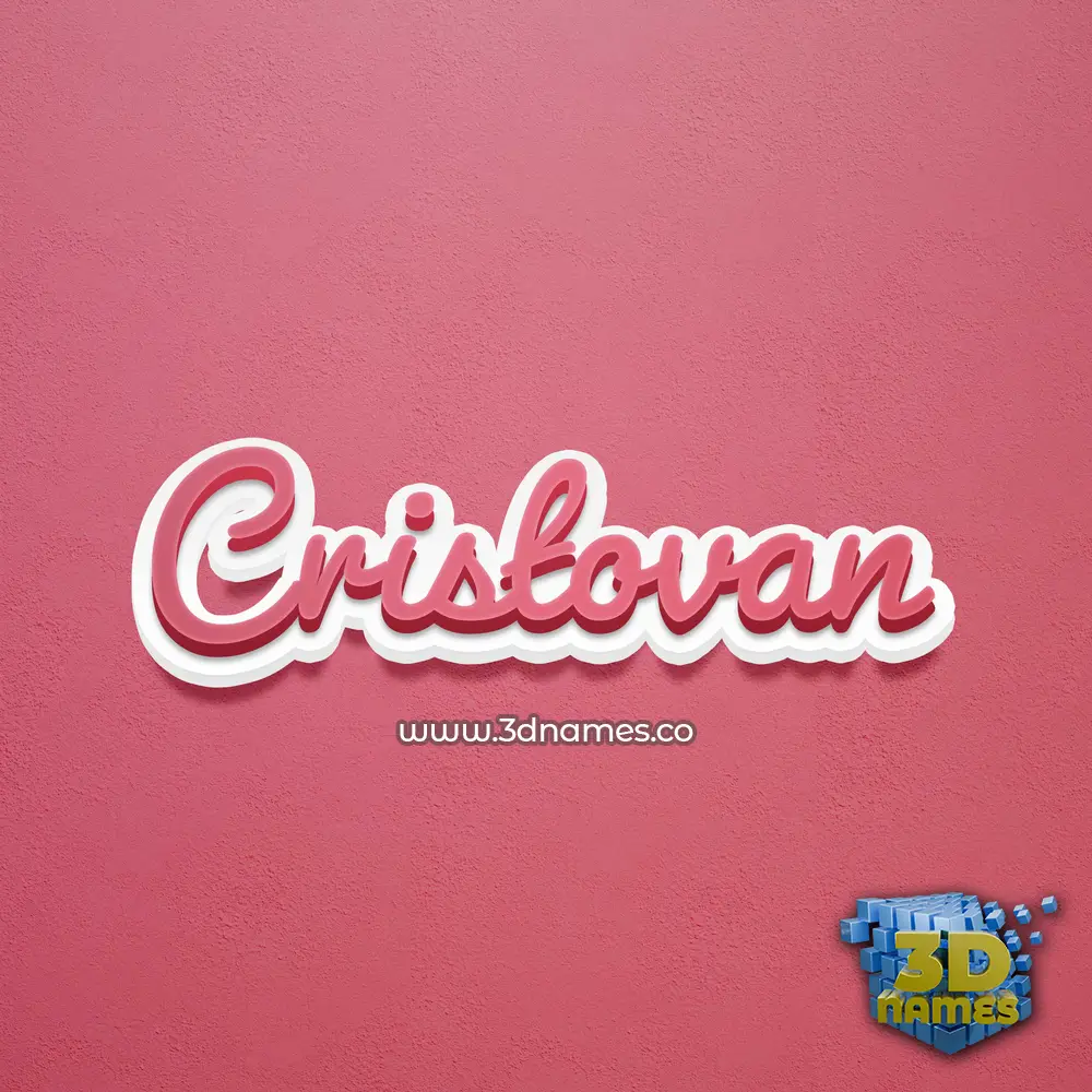 cristovan in Red Scribble style - 3D name wallpaper