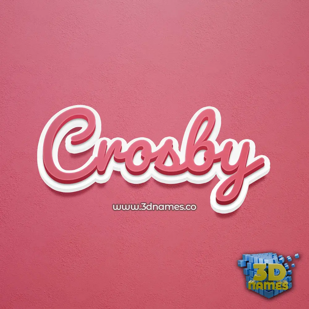 crosby in Red Scribble style - 3D name wallpaper