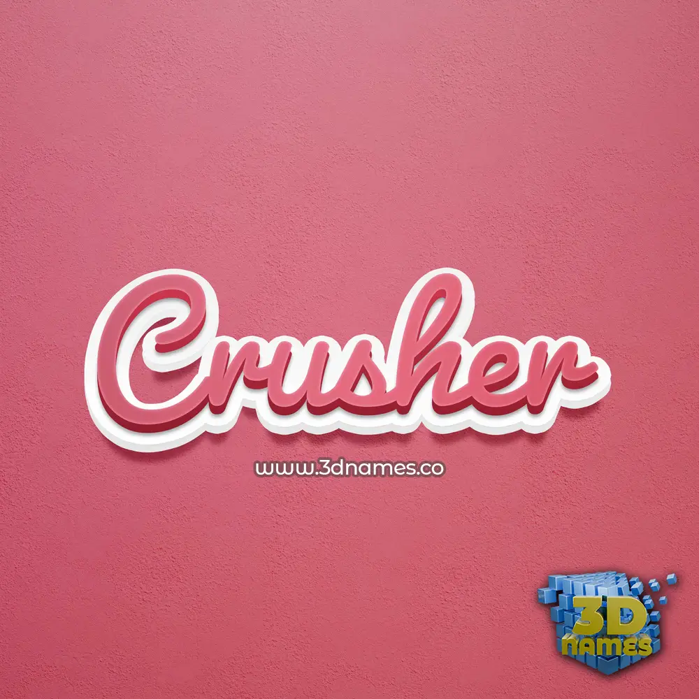 crusher in Red Scribble style - 3D name wallpaper crusher in Red Scribble style - 3D name wallpaper