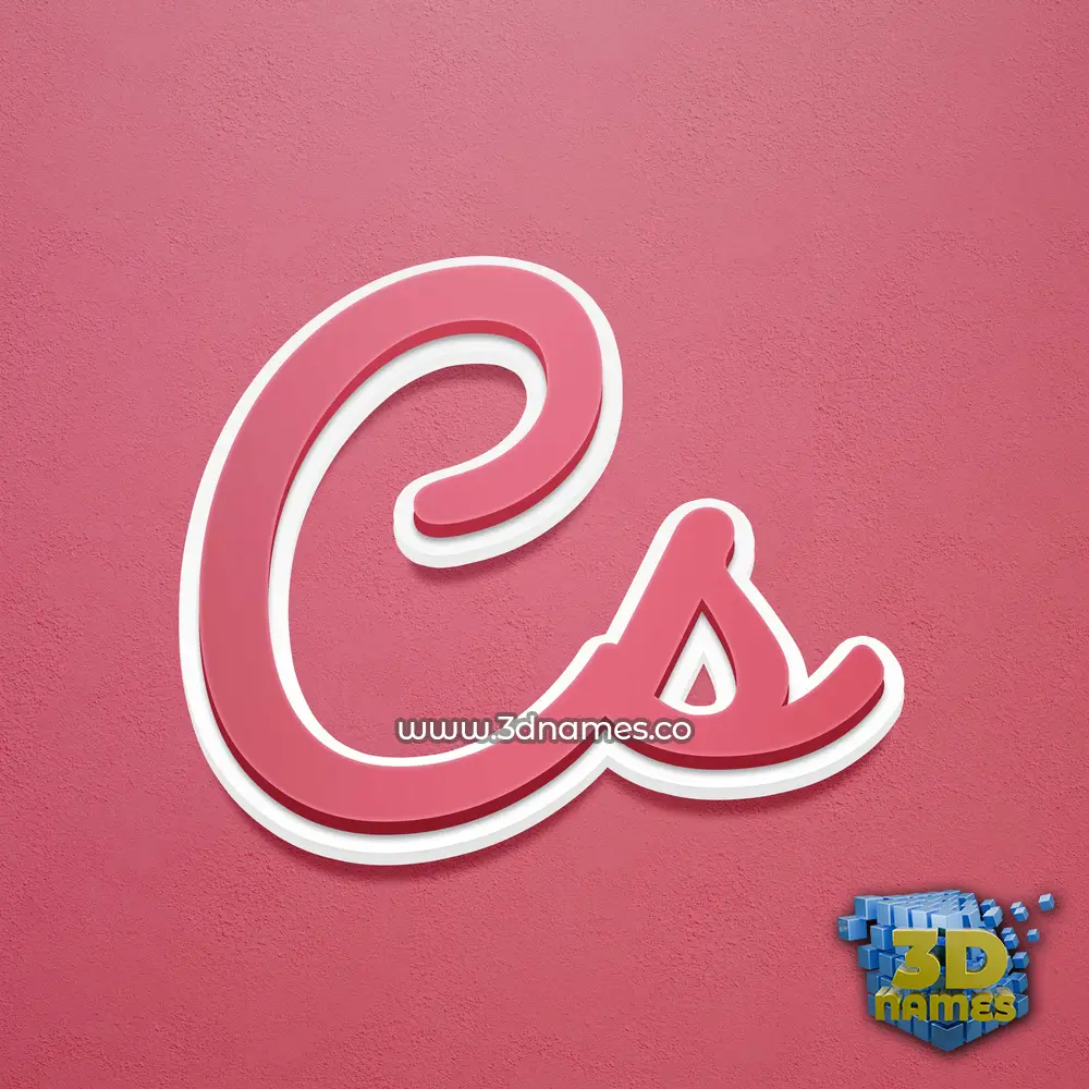 cs in Red Scribble style - 3D name wallpaper cs in Red Scribble style - 3D name wallpaper
