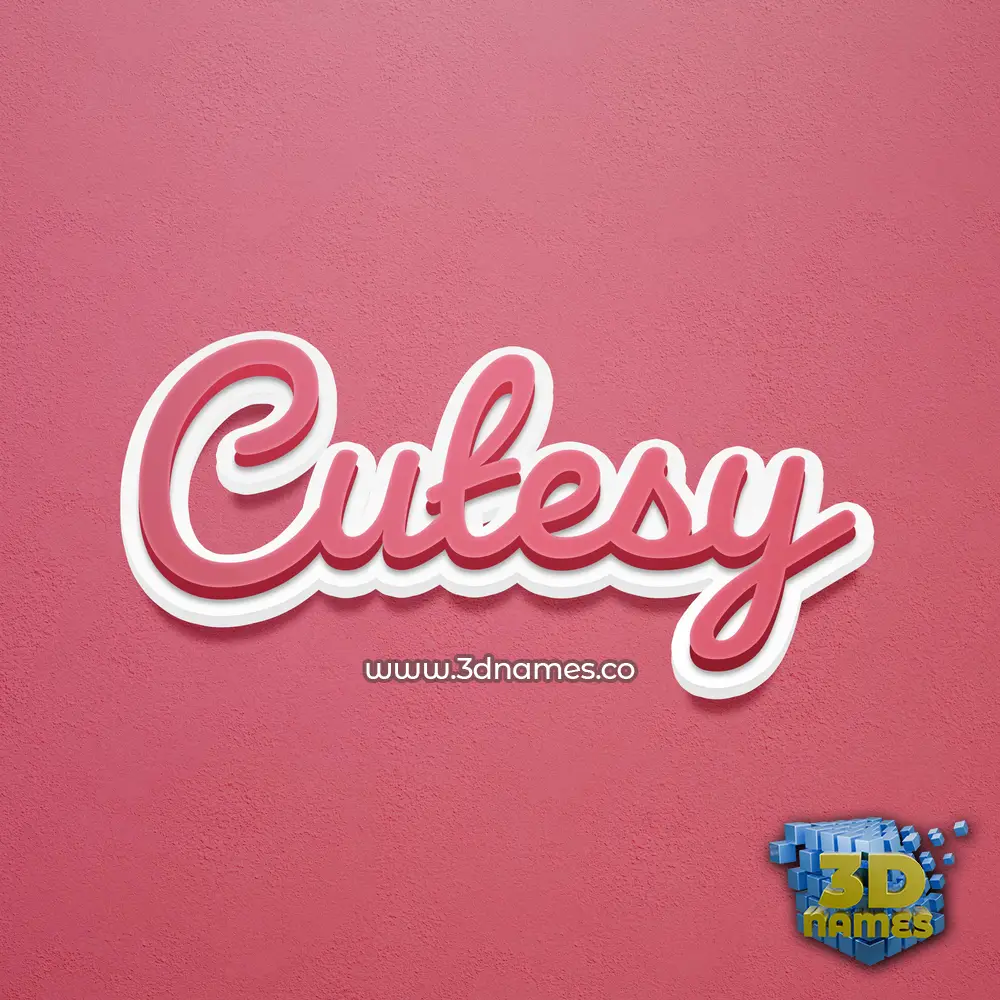 cutesy in Red Scribble style - 3D name wallpaper cutesy in Red Scribble style - 3D name wallpaper