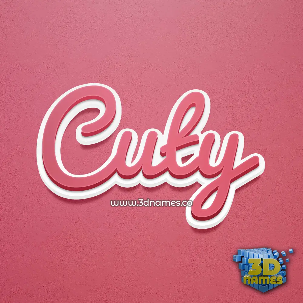 cuty in Red Scribble style - 3D name wallpaper cuty in Red Scribble style - 3D name wallpaper