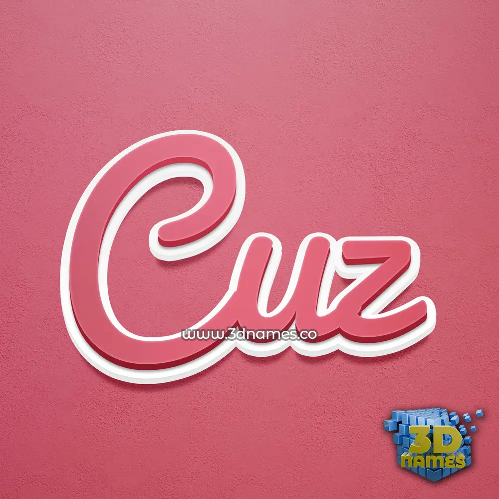 cuz in Red Scribble style - 3D name wallpaper cuz in Red Scribble style - 3D name wallpaper