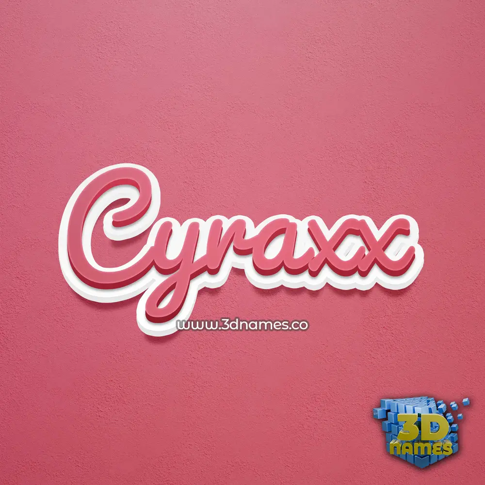 cyraxx in Red Scribble style - 3D name wallpaper