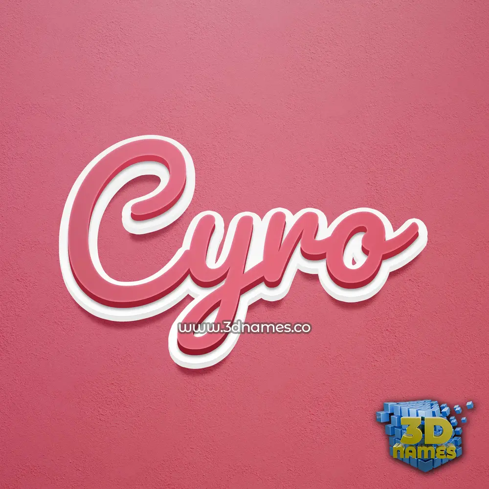 cyro in Red Scribble style - 3D name wallpaper