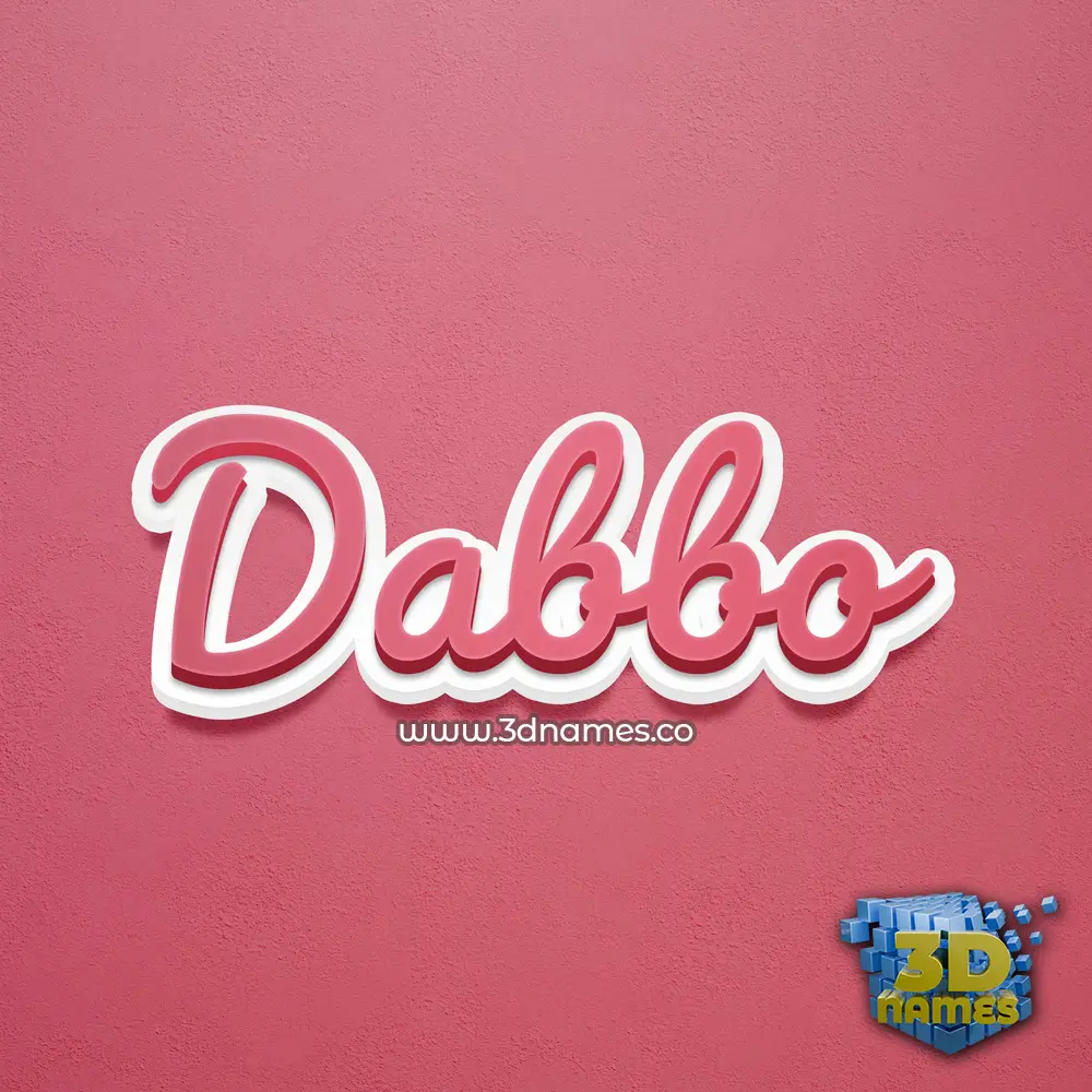 dabbo in Red Scribble style - 3D name wallpaper dabbo in Red Scribble style - 3D name wallpaper