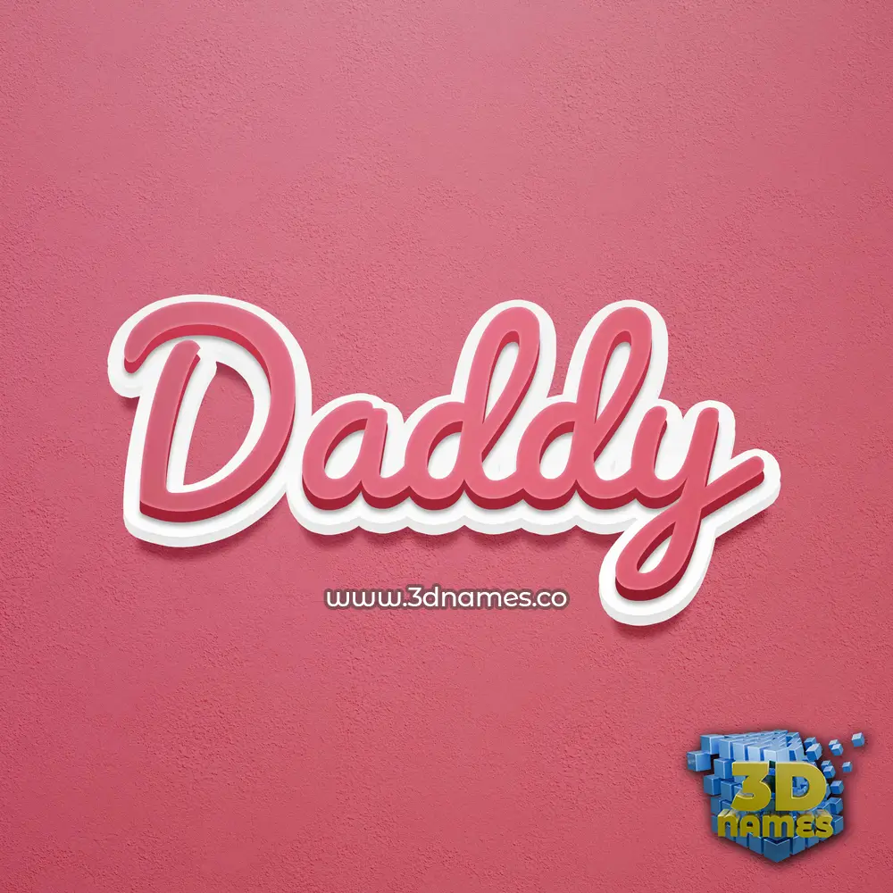 daddy in Red Scribble style - 3D name wallpaper daddy in Red Scribble style - 3D name wallpaper