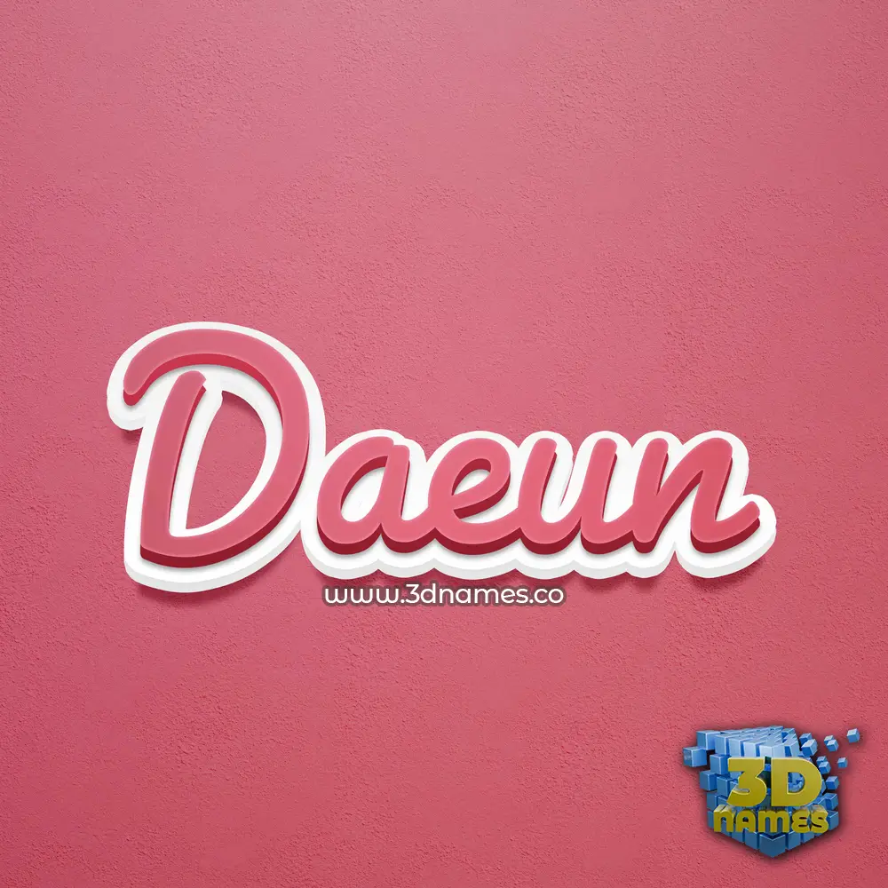 daeun in Red Scribble style - 3D name wallpaper daeun in Red Scribble style - 3D name wallpaper