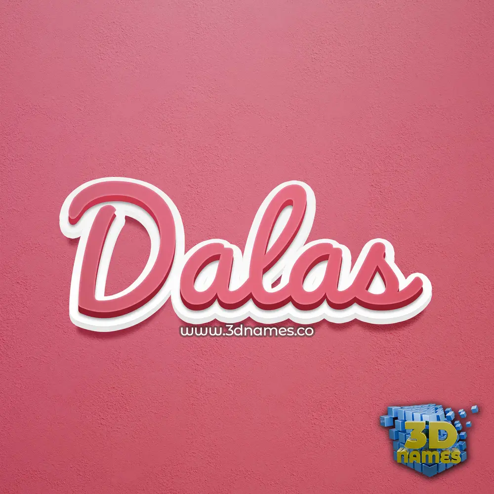 dalas in Red Scribble style - 3D name wallpaper dalas in Red Scribble style - 3D name wallpaper