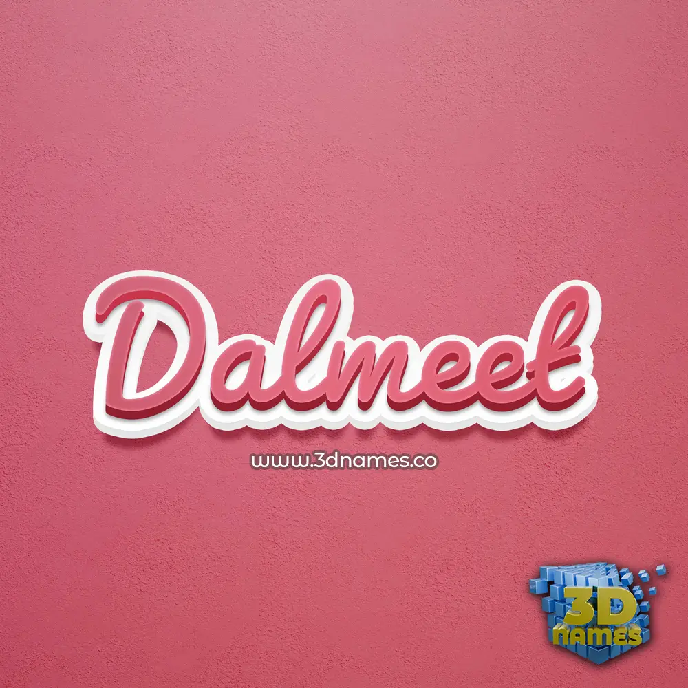 dalmeet in Red Scribble style - 3D name wallpaper