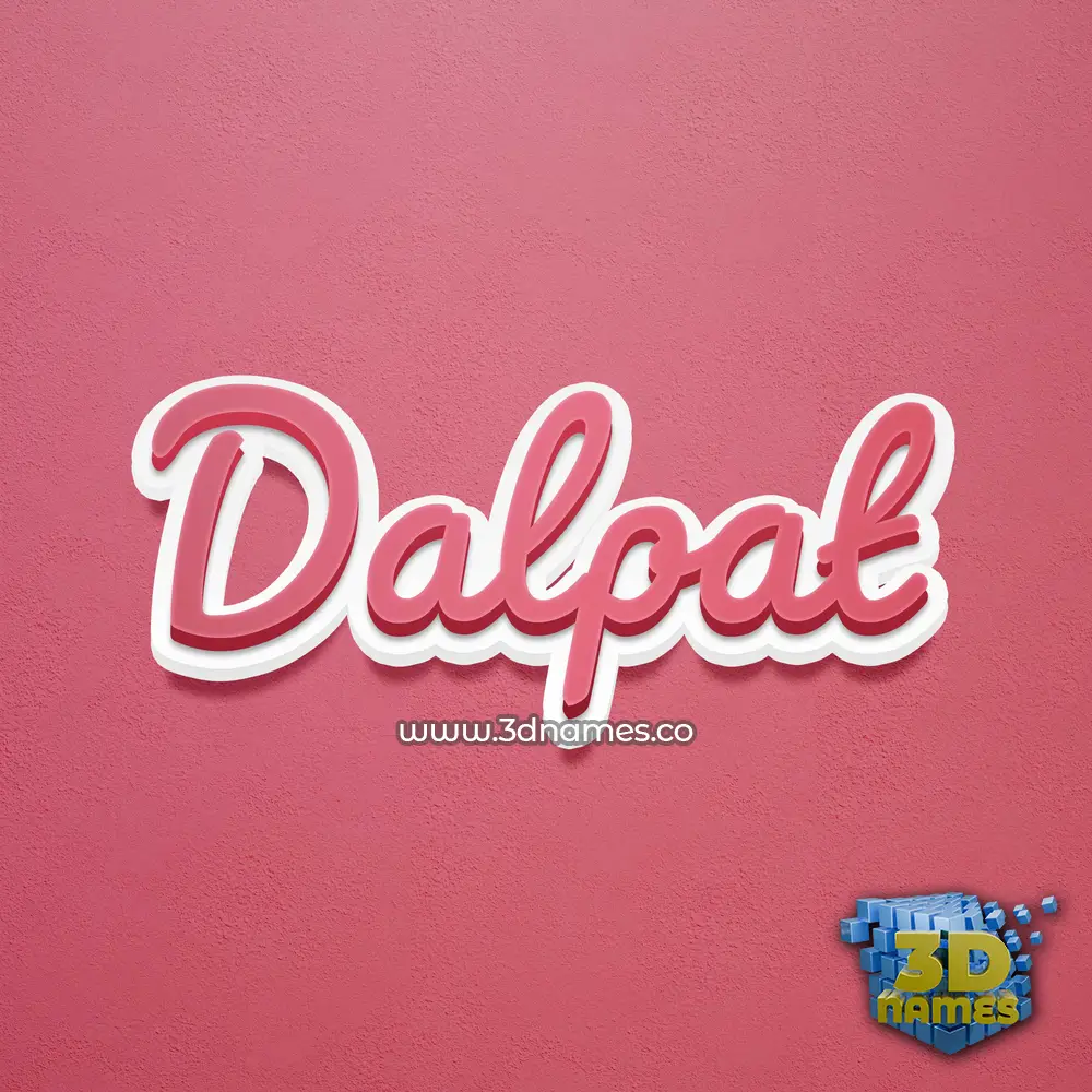 dalpat in Red Scribble style - 3D name wallpaper