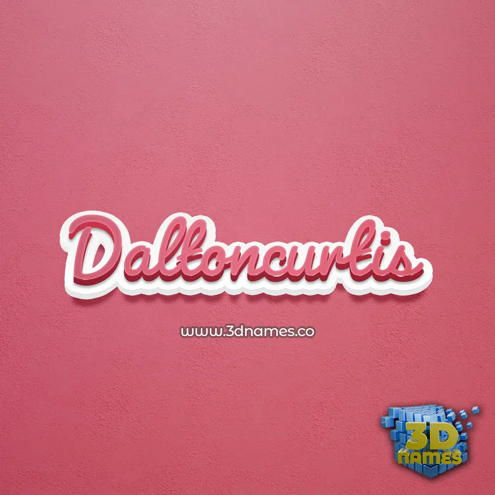 daltoncurtis in Red Scribble style - 3D name wallpaper
