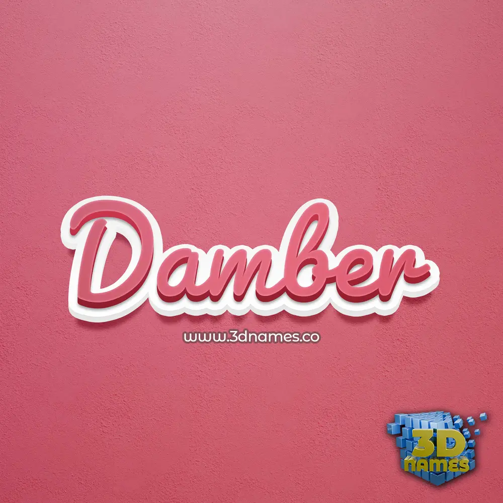 damber in Red Scribble style - 3D name wallpaper damber in Red Scribble style - 3D name wallpaper