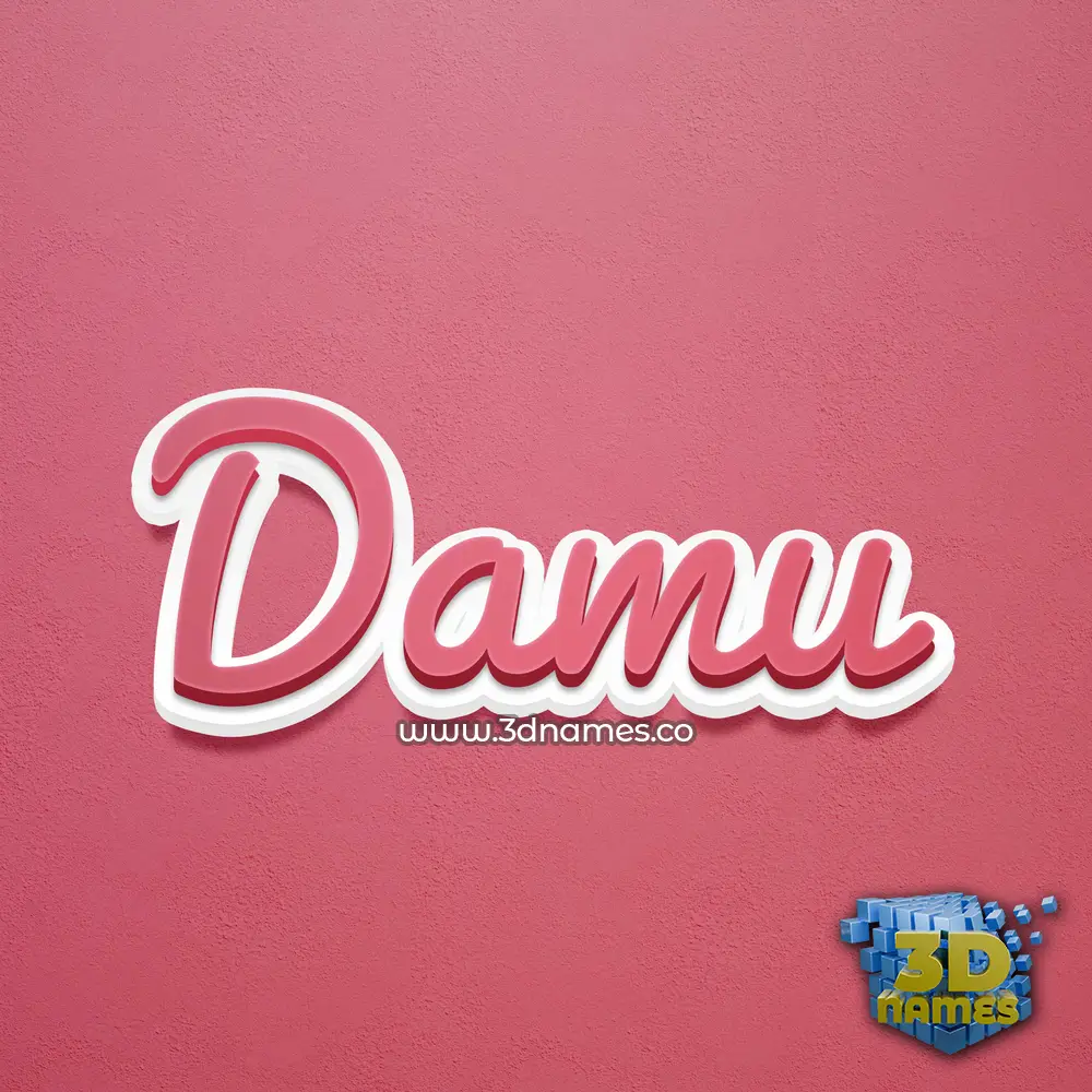 damu in Red Scribble style - 3D name wallpaper damu in Red Scribble style - 3D name wallpaper