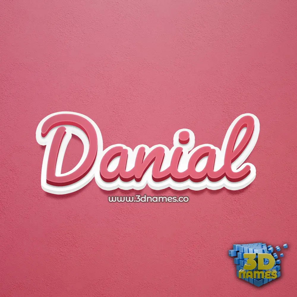 danial in Red Scribble style - 3D name wallpaper danial in Red Scribble style - 3D name wallpaper