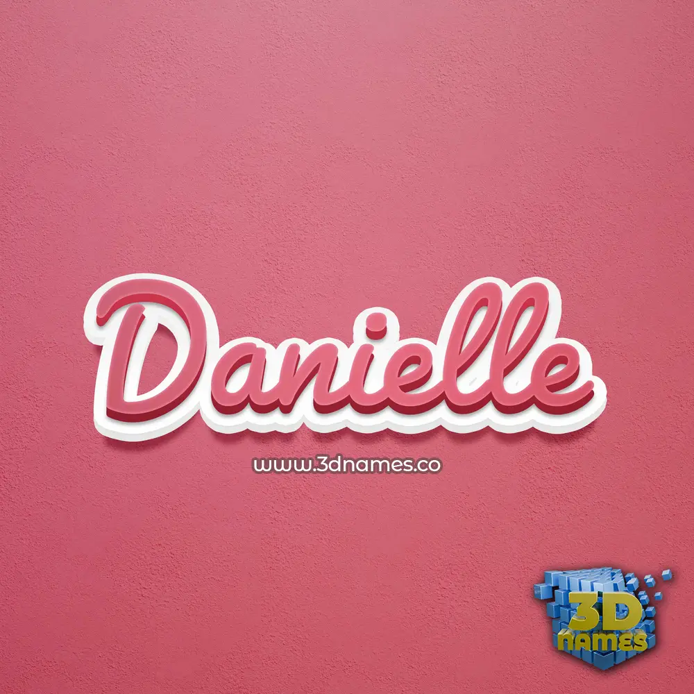 danielle in Red Scribble style - 3D name wallpaper