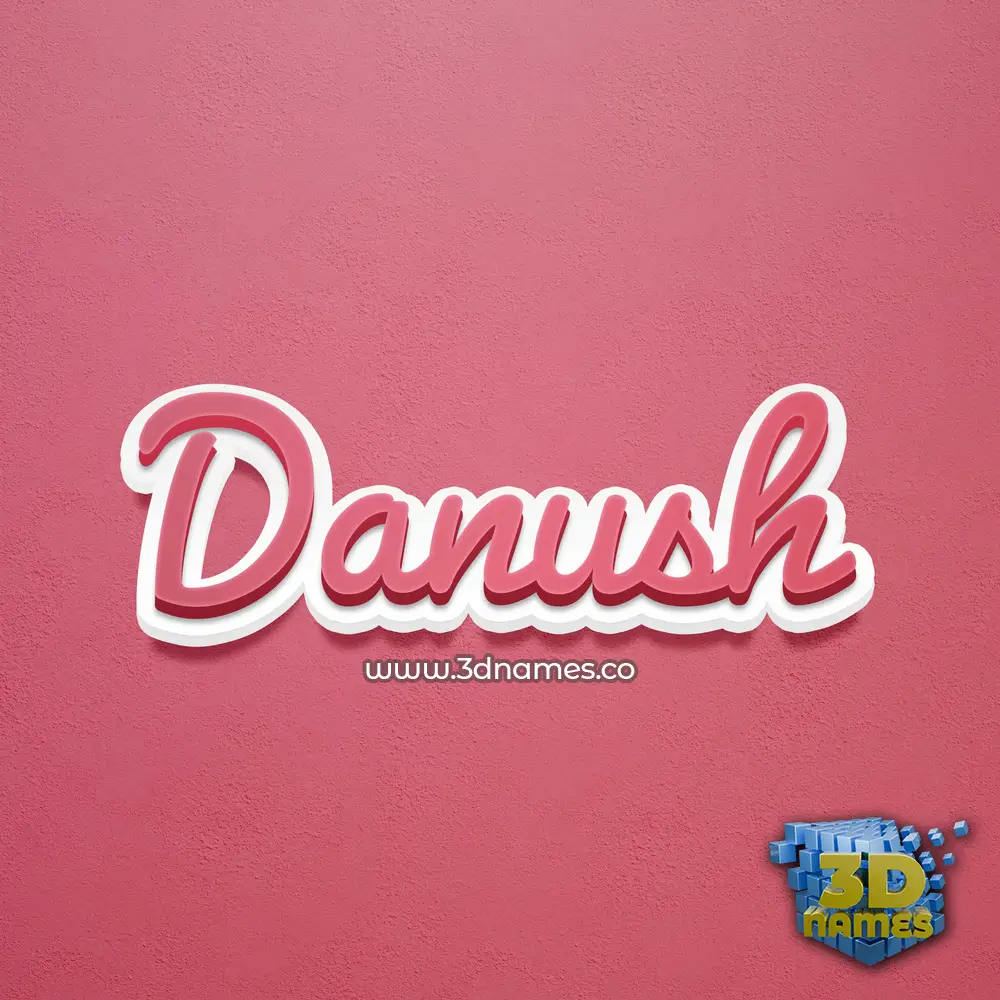 danush in Red Scribble style - 3D name wallpaper danush in Red Scribble style - 3D name wallpaper
