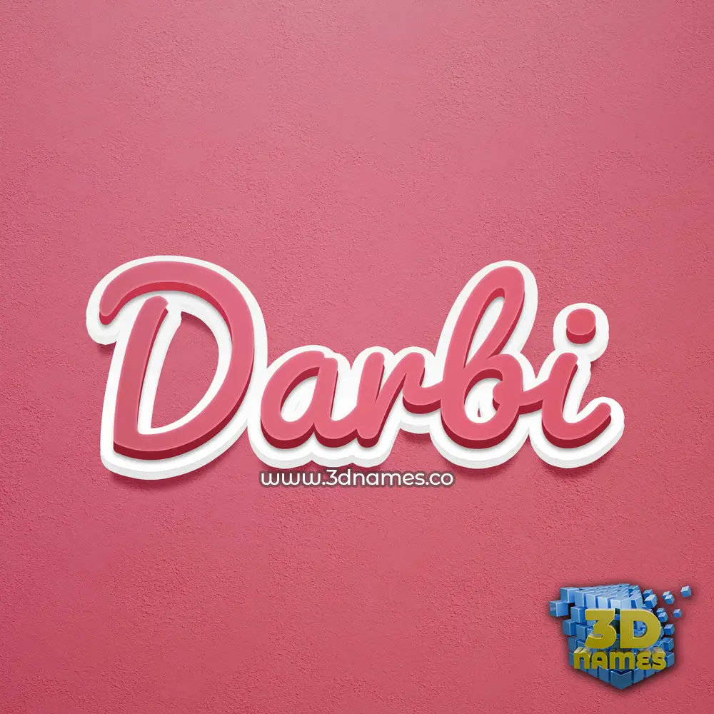 darbi in Red Scribble style - 3D name wallpaper darbi in Red Scribble style - 3D name wallpaper