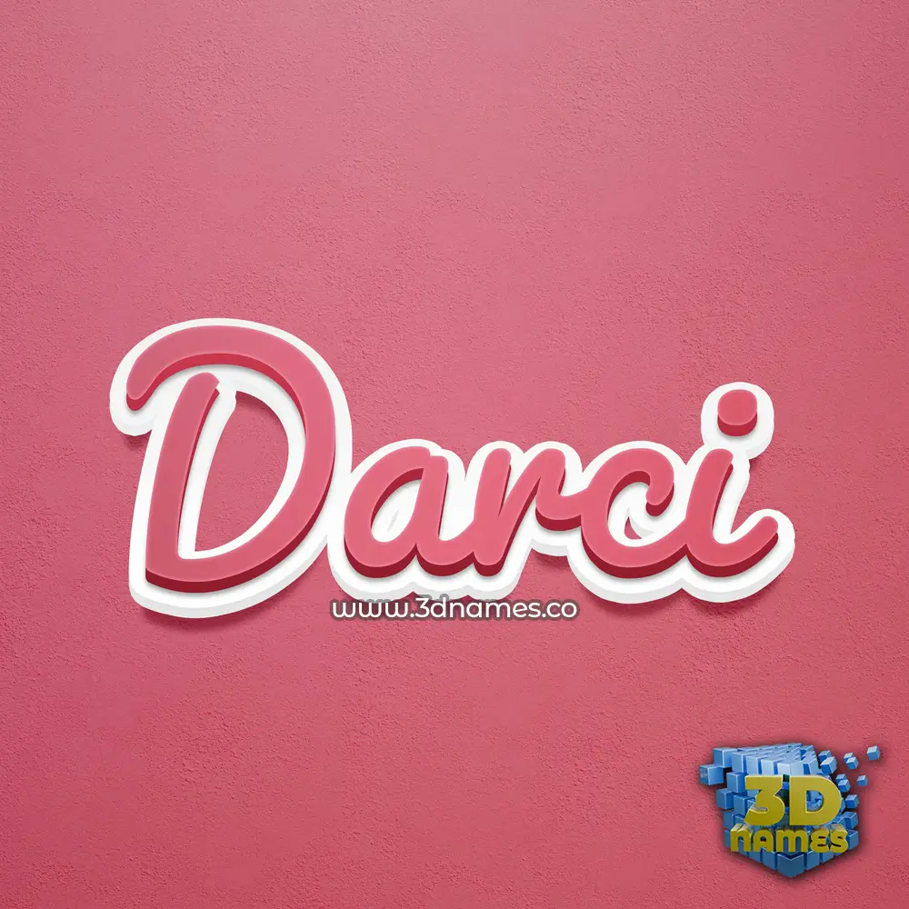darci in Red Scribble style - 3D name wallpaper