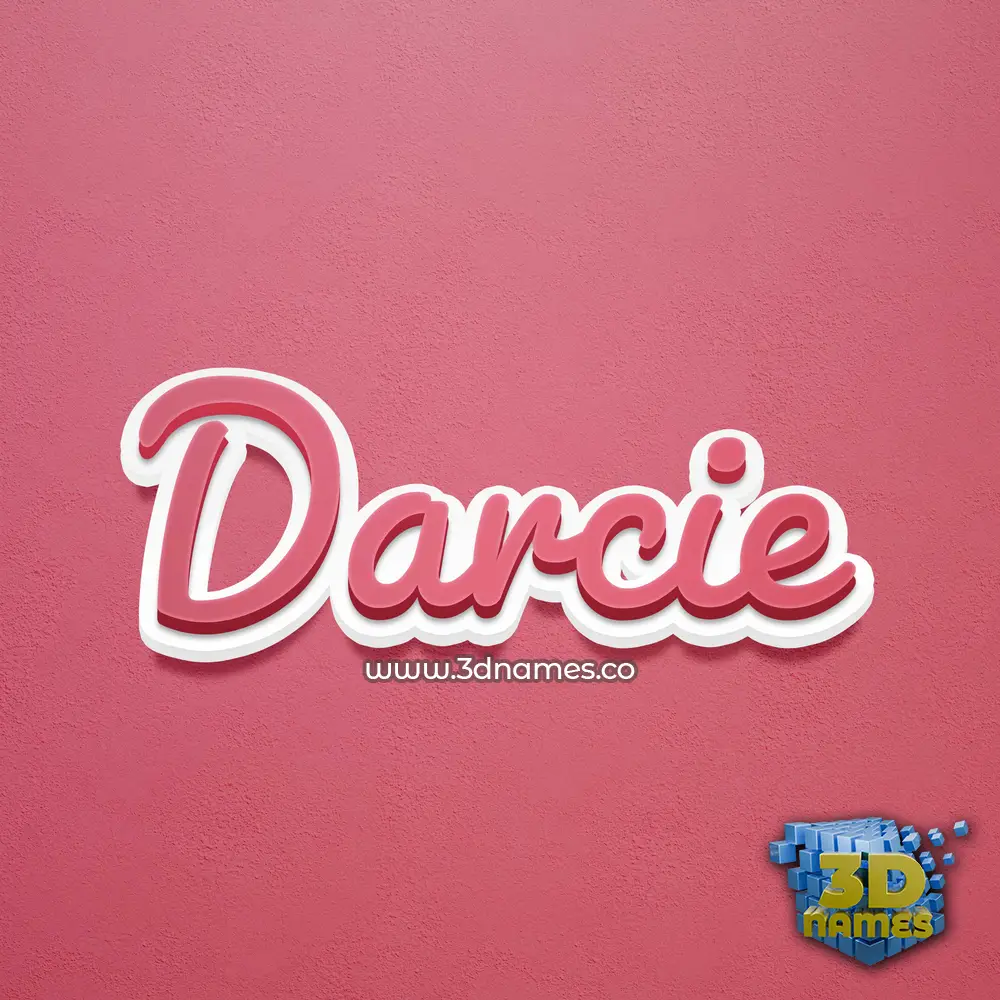 darcie in Red Scribble style - 3D name wallpaper