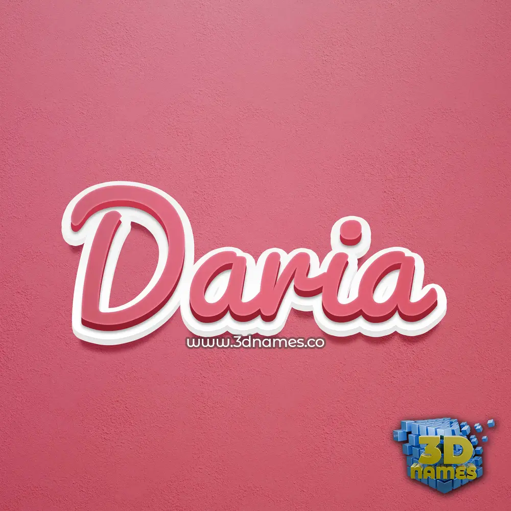 daria in Red Scribble style - 3D name wallpaper