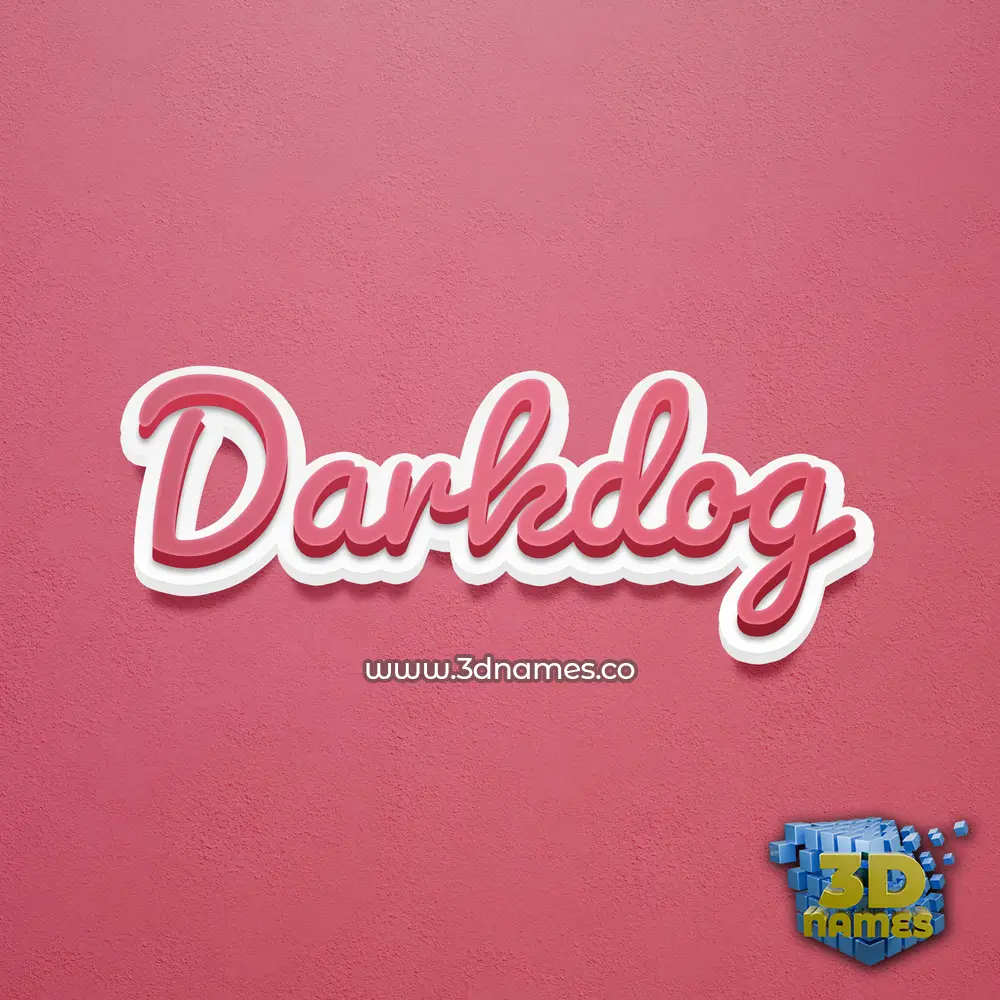 darkdog in Red Scribble style - 3D name wallpaper darkdog in Red Scribble style - 3D name wallpaper