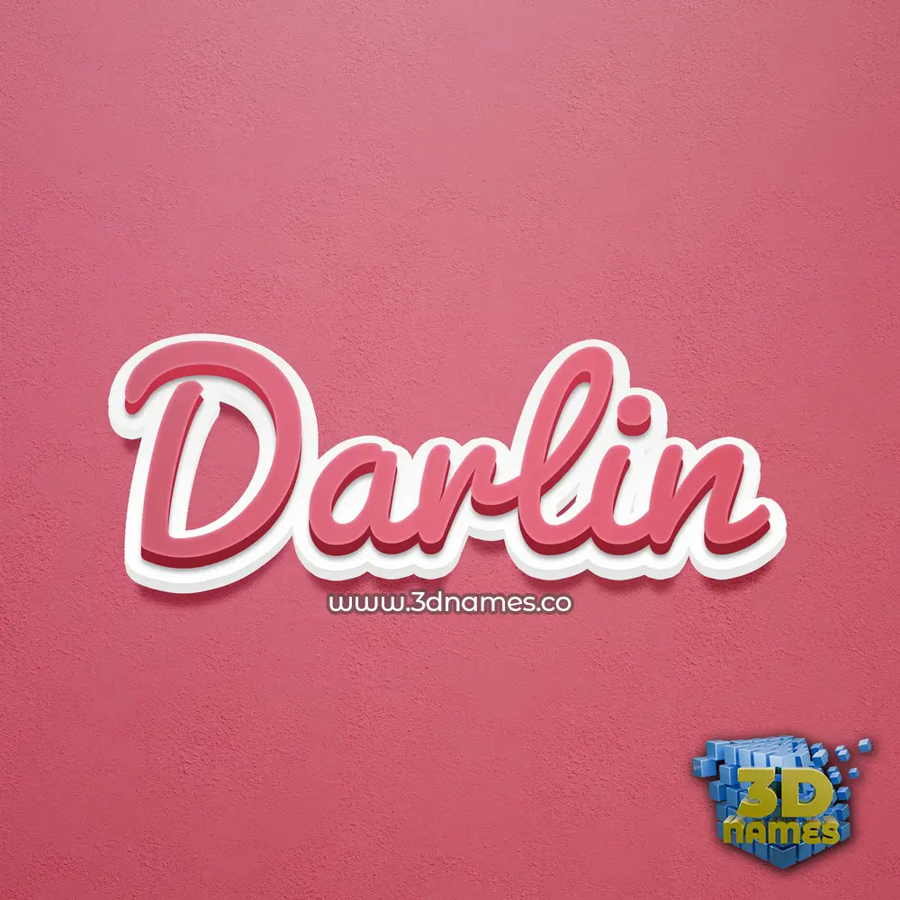 darlin in Red Scribble style - 3D name wallpaper darlin in Red Scribble style - 3D name wallpaper