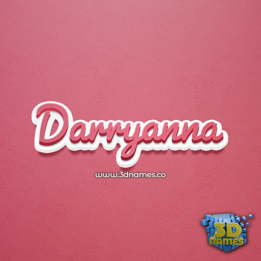 darryanna in Red Scribble style - 3D name wallpaper