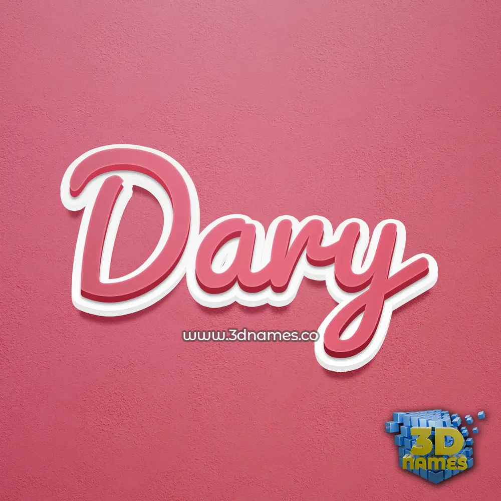 dary in Red Scribble style - 3D name wallpaper dary in Red Scribble style - 3D name wallpaper