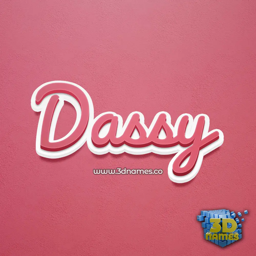 dassy in Red Scribble style - 3D name wallpaper dassy in Red Scribble style - 3D name wallpaper
