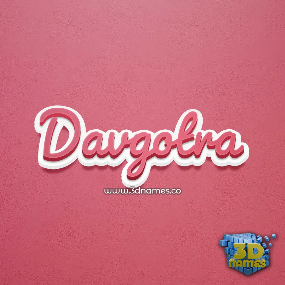 davgotra in Red Scribble style - 3D name wallpaper