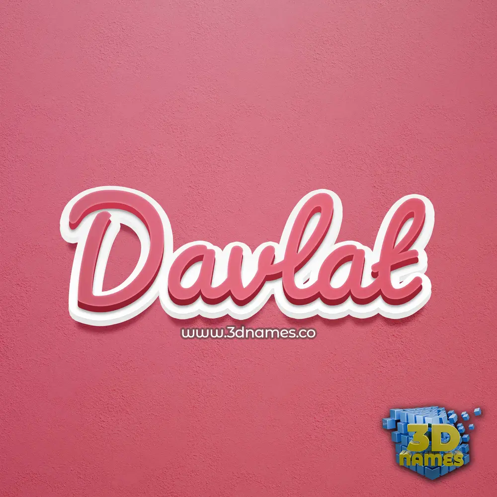 davlat in Red Scribble style - 3D name wallpaper davlat in Red Scribble style - 3D name wallpaper