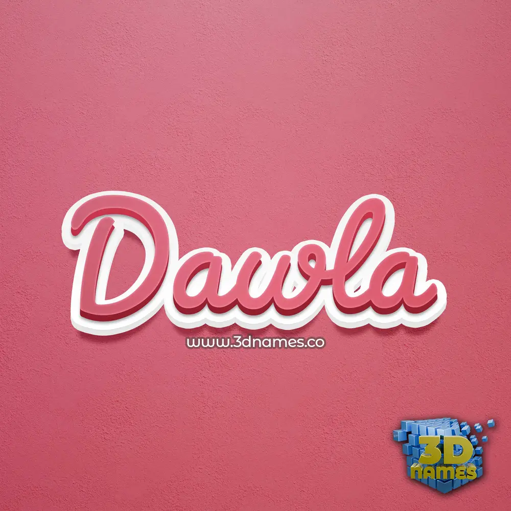 dawla in Red Scribble style - 3D name wallpaper dawla in Red Scribble style - 3D name wallpaper
