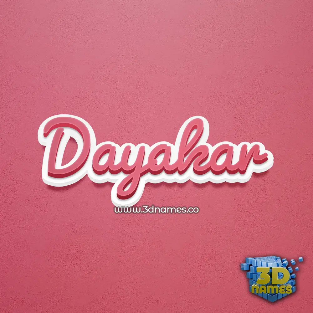 dayakar in Red Scribble style - 3D name wallpaper dayakar in Red Scribble style - 3D name wallpaper