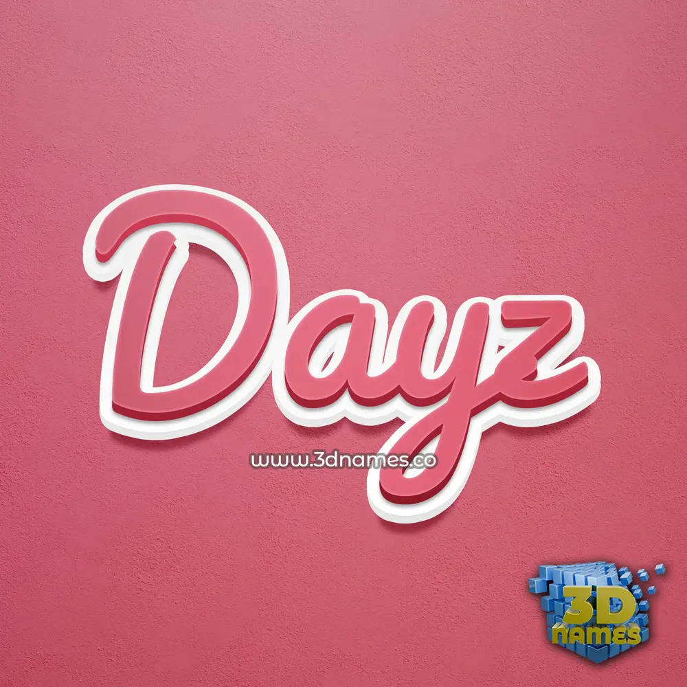dayz in Red Scribble style - 3D name wallpaper dayz in Red Scribble style - 3D name wallpaper