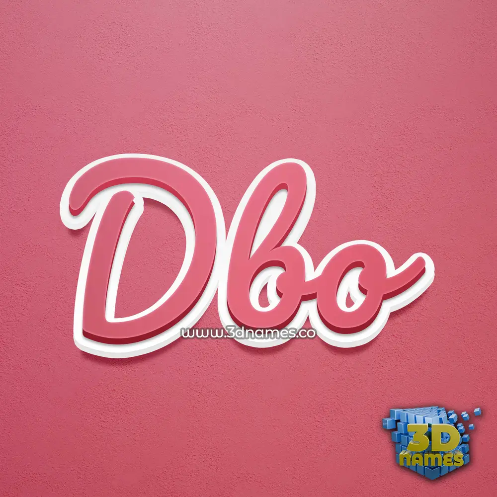 dbo in Red Scribble style - 3D name wallpaper dbo in Red Scribble style - 3D name wallpaper