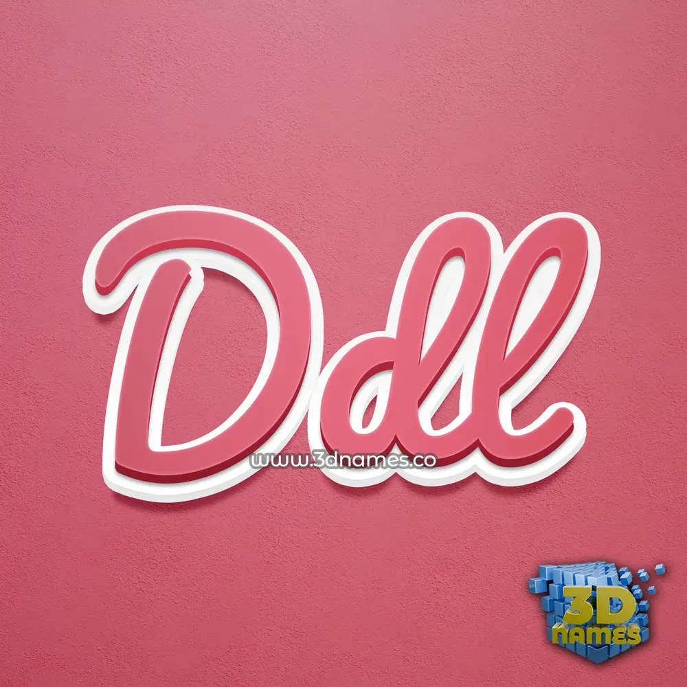 ddl in Red Scribble style - 3D name wallpaper ddl in Red Scribble style - 3D name wallpaper